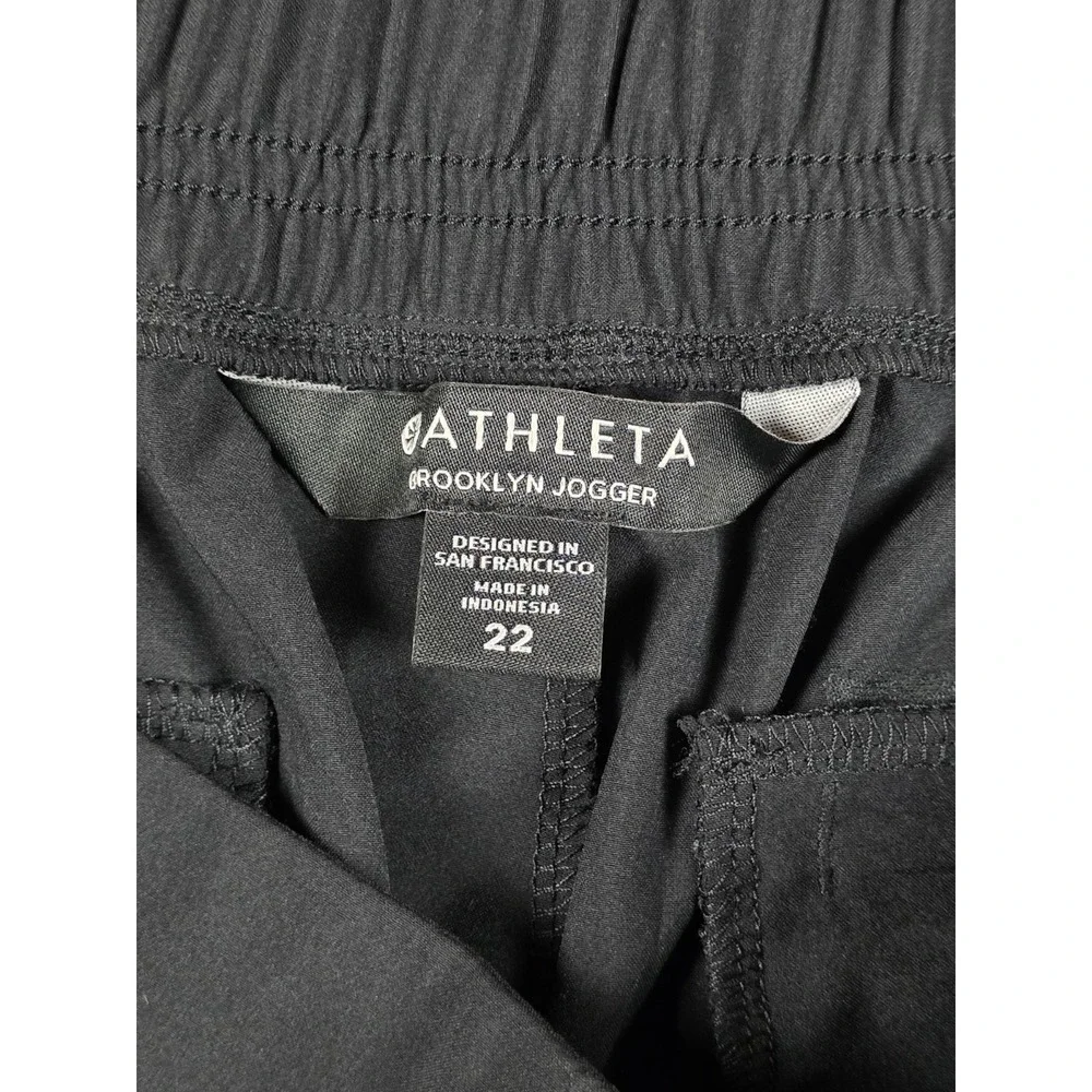 ATHLETA Brooklyn Joggers Black Solid Pattern Tapered Women's Size 22 NWT - Picture 7 of 9